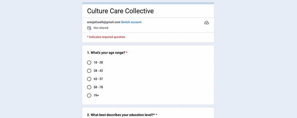 Culture Care Collective survey research