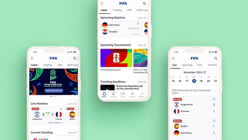 FIFA app redesign banner