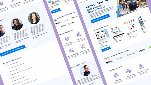 freeCodeCamp redesigned interface banner
