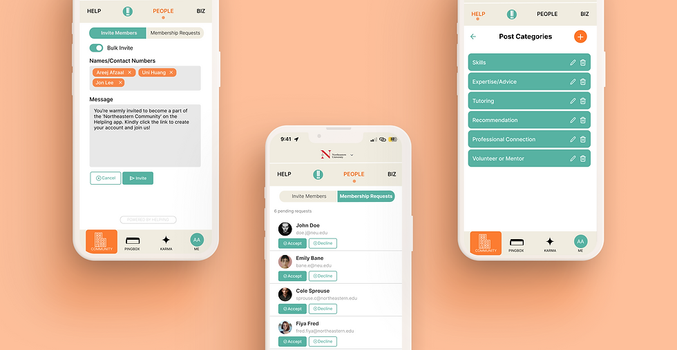 Helpiing admin functionality banner