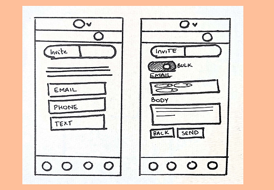 Helpiing bulk invitations sketch
