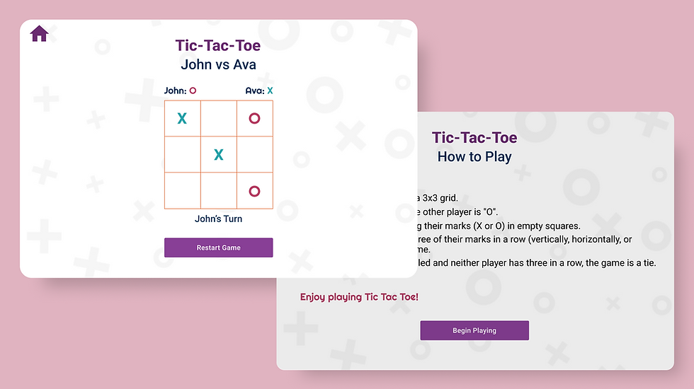 Tic-Tac-Toe game interface banner