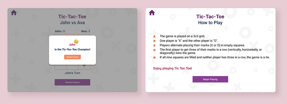 Tic-Tac-Toe mockup three